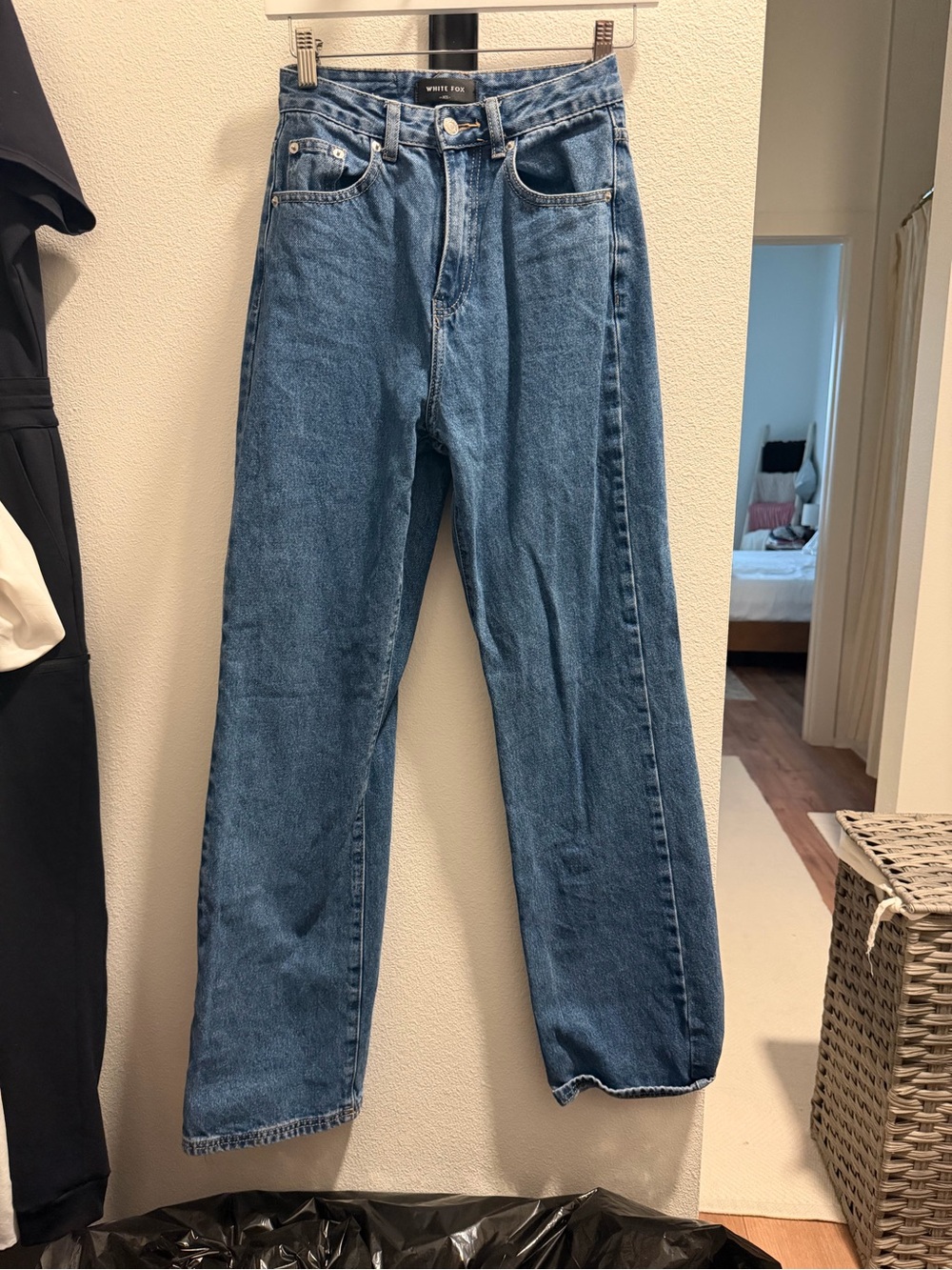 White Fox Boutique Classic Wide-Leg Blue Jeans